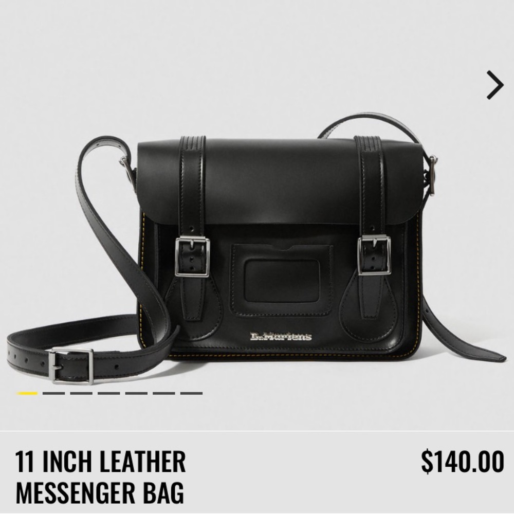 Black Leather Dr Marten Bag